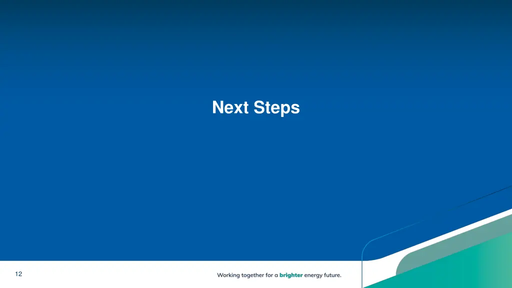 next steps