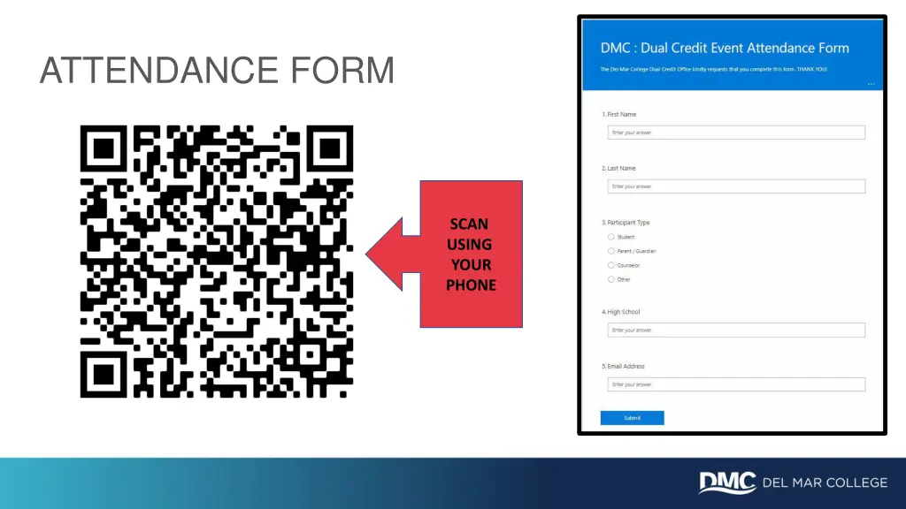 attendance form