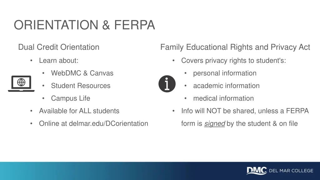 orientation ferpa