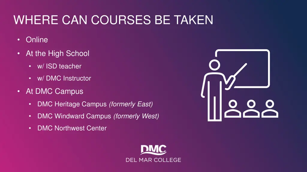 where can courses be taken