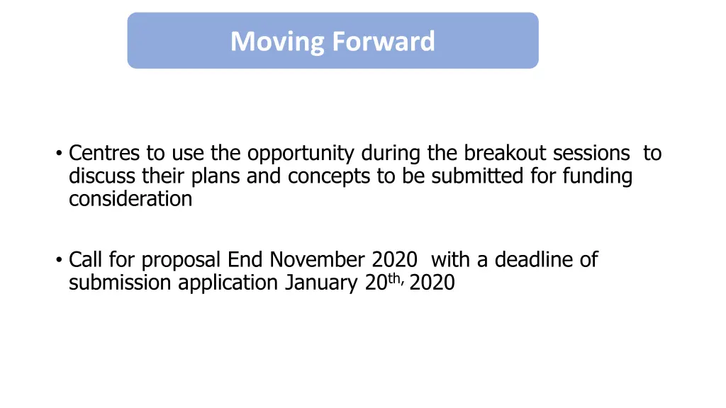 moving forward