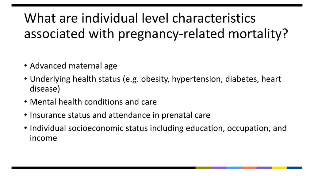 what are individual level characteristics