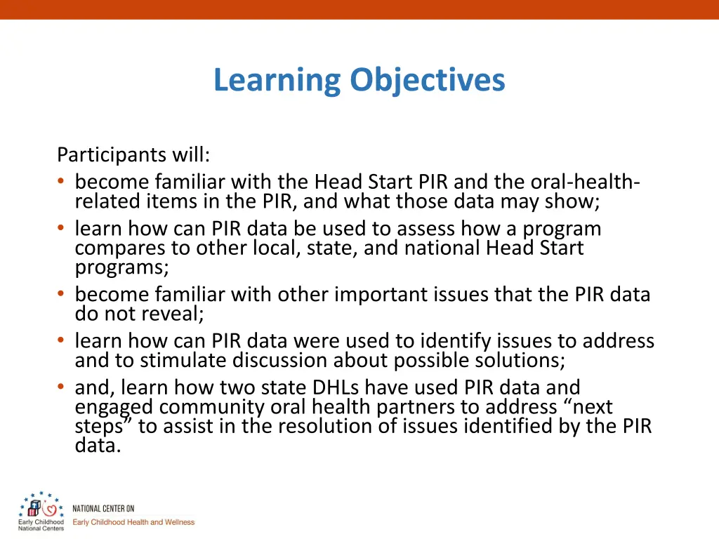 learning objectives