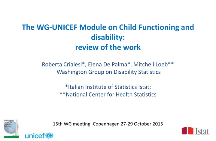 the wg unicef module on child functioning