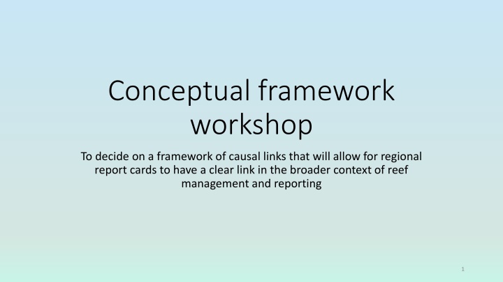 conceptual framework workshop