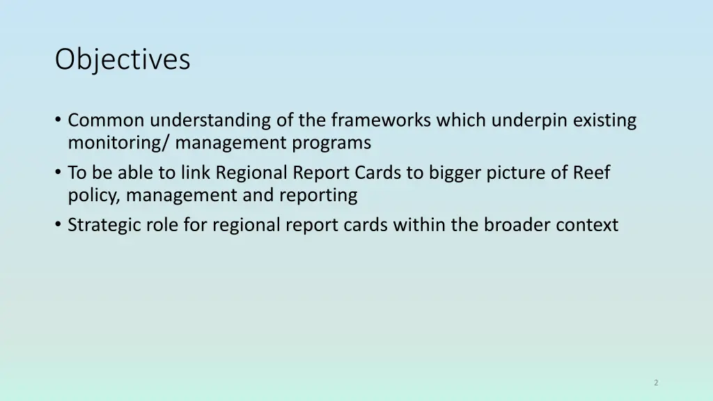 objectives