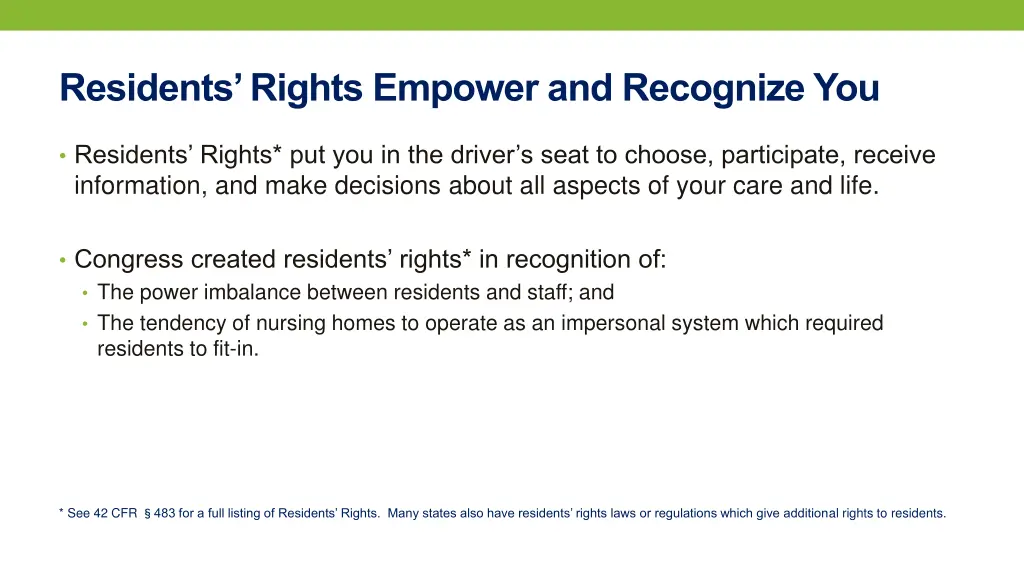 residents rights empower and recognize you