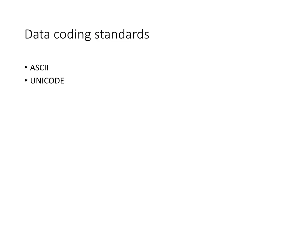 data coding standards