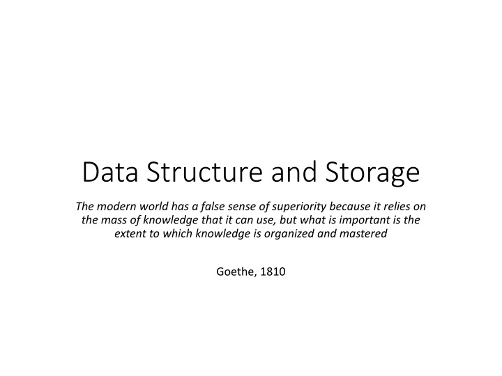 data structure and storage