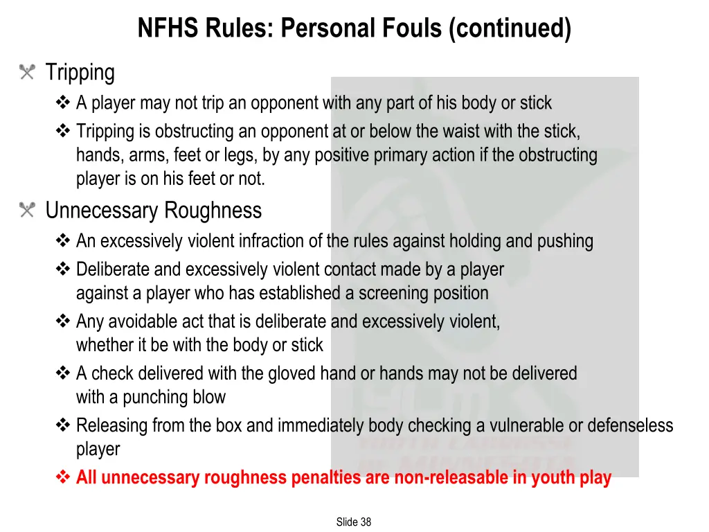 nfhs rules personal fouls continued 1
