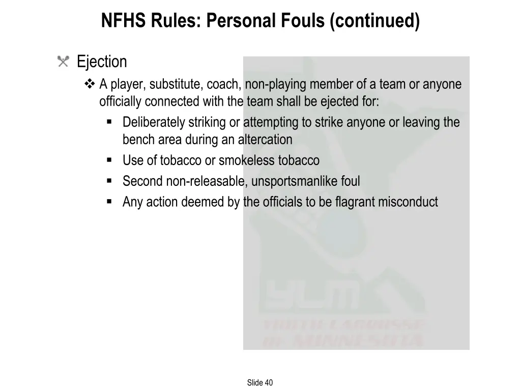 nfhs rules personal fouls continued 3