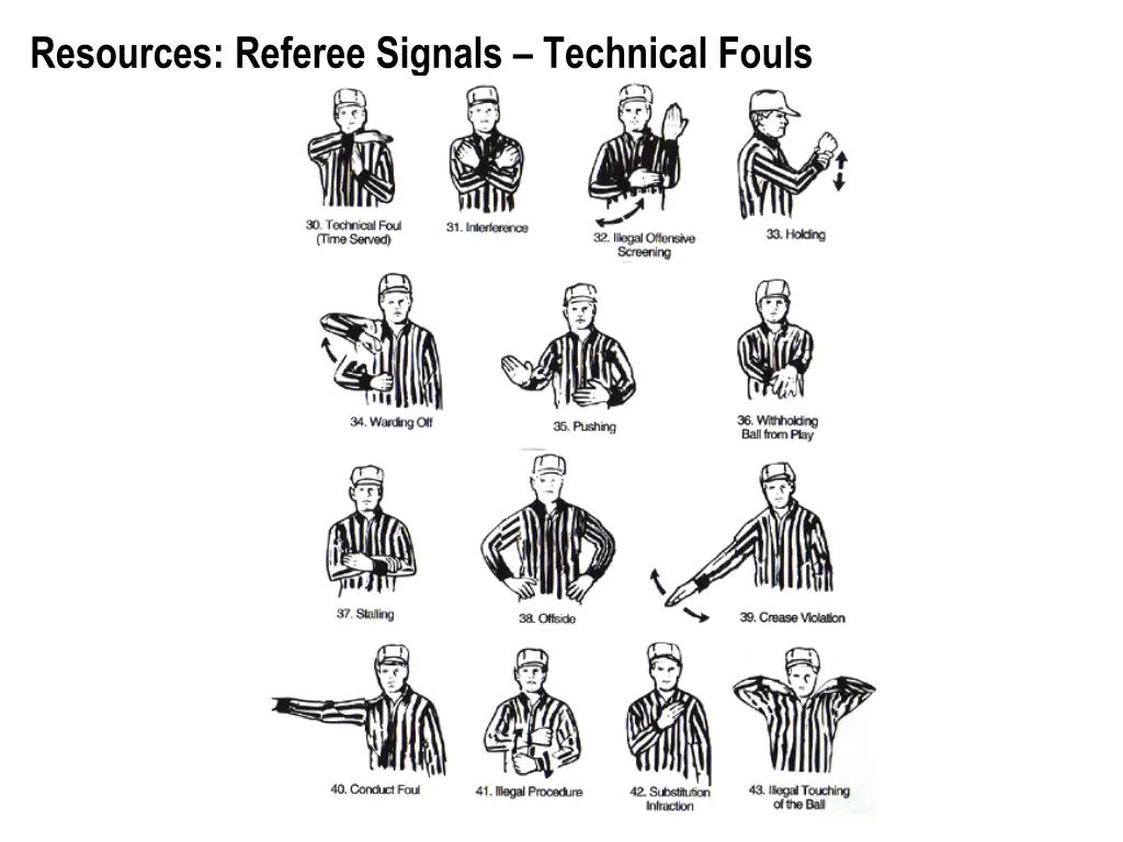 resources referee signals technical fouls
