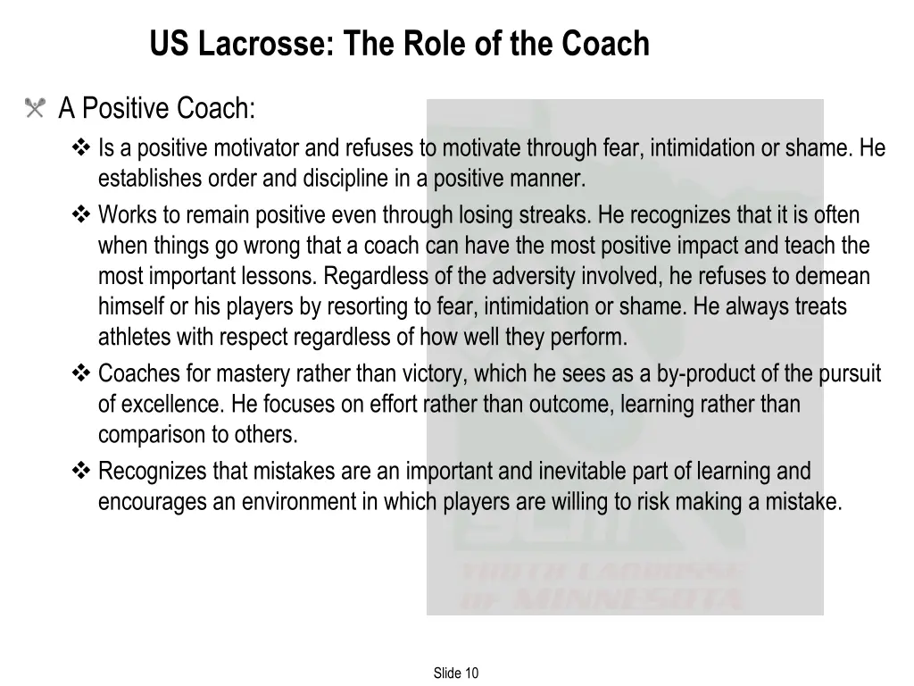 us lacrosse the role of the coach