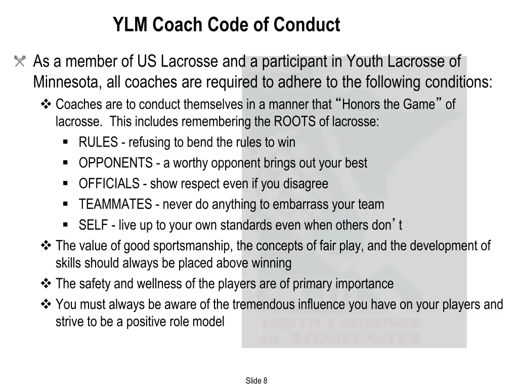 ylm coach code of conduct