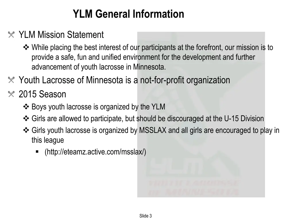 ylm general information