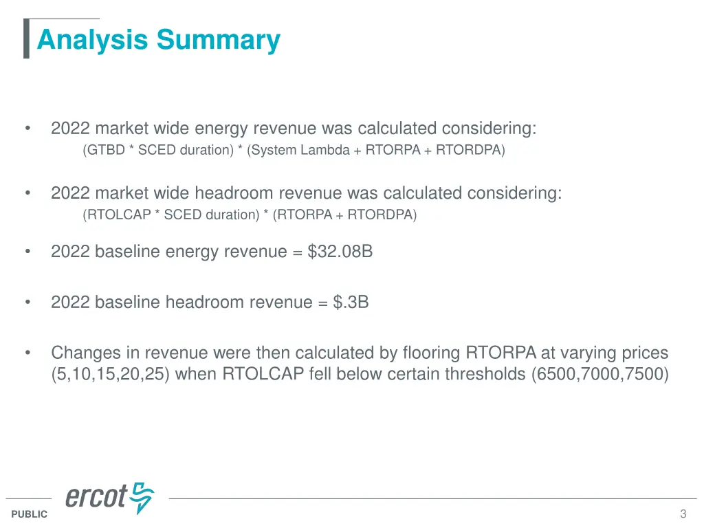 analysis summary