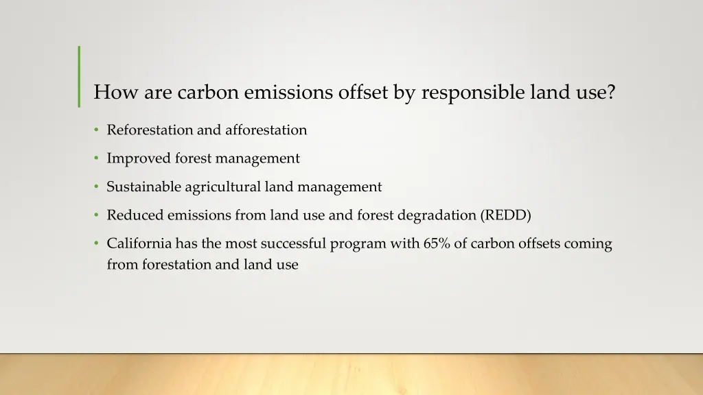 how are carbon emissions offset by responsible