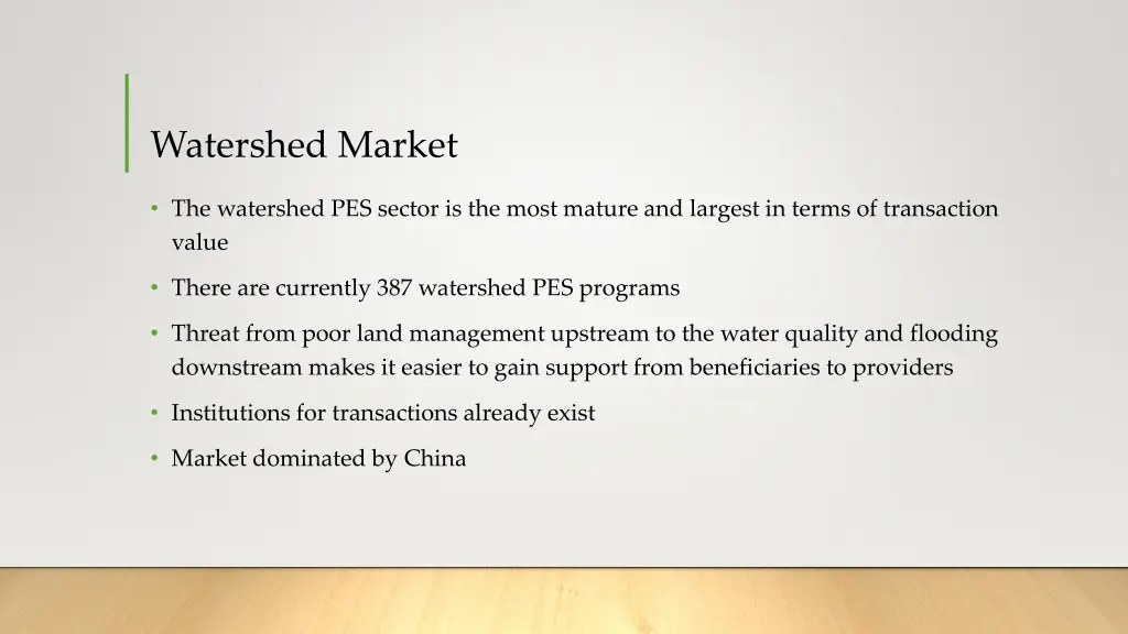 watershed market