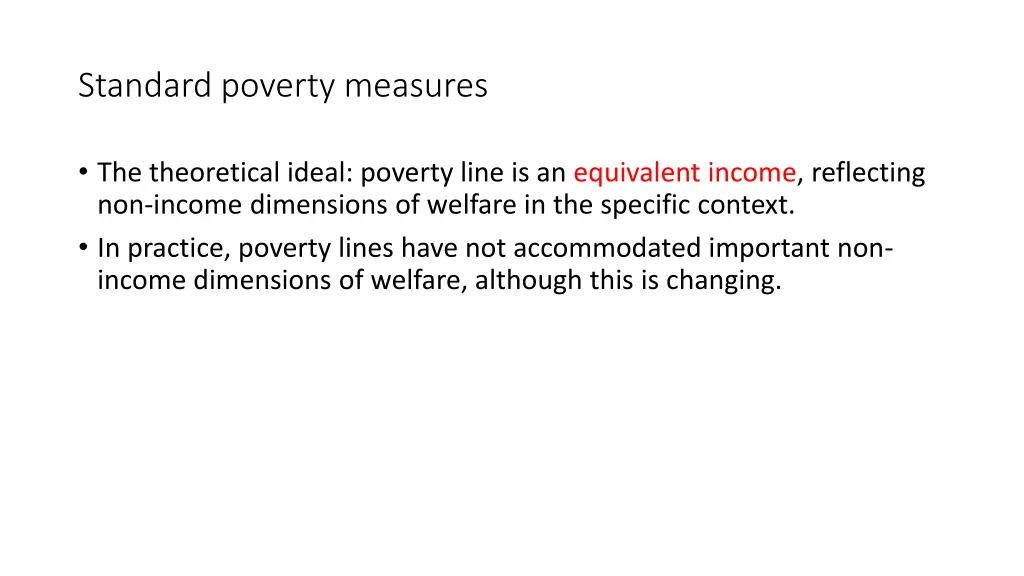 standard poverty measures