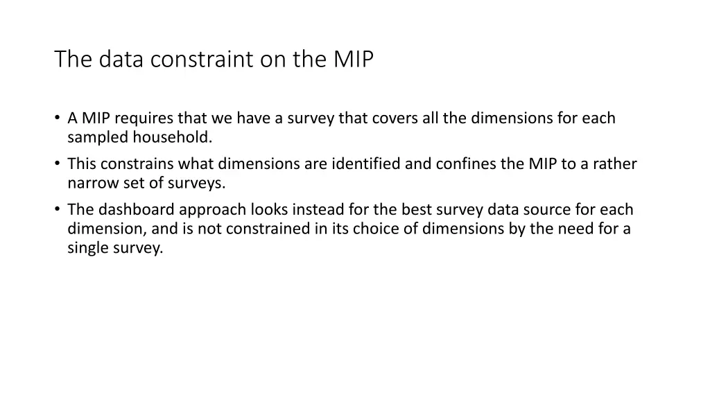 the data constraint on the mip