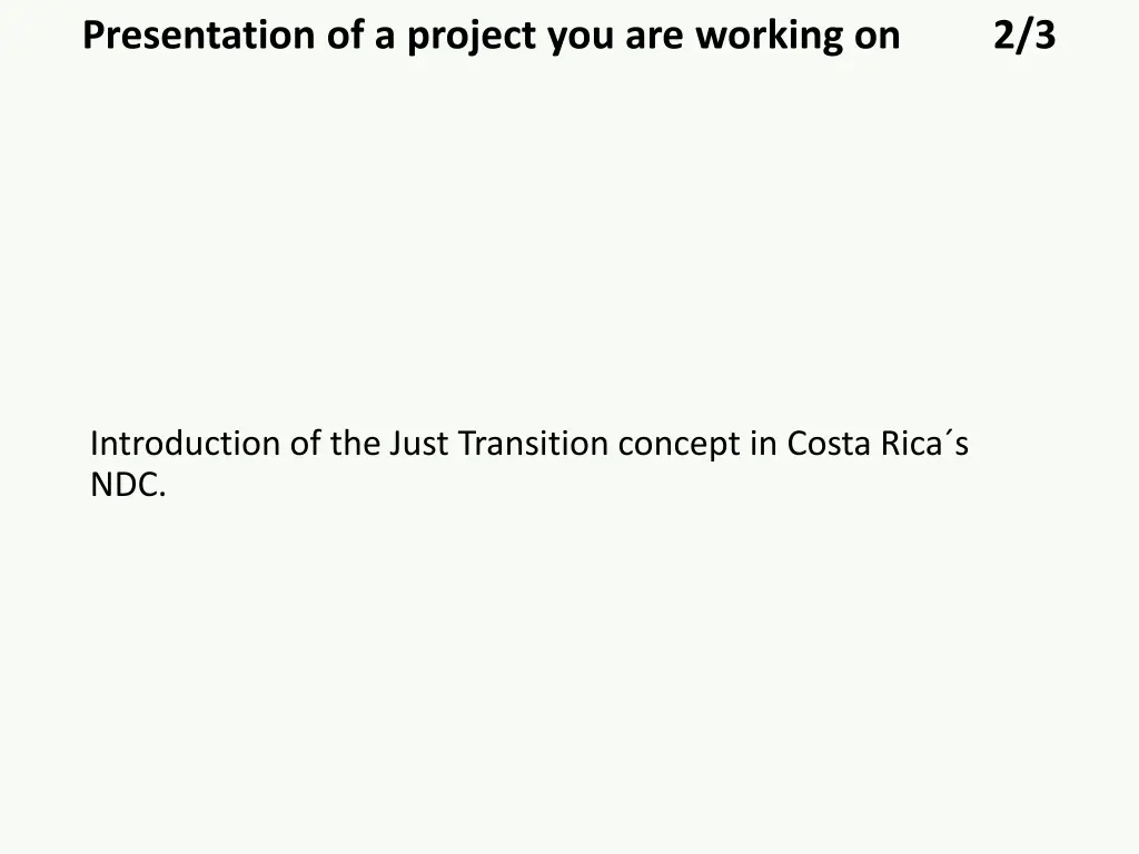 presentation of a project you are working on 1