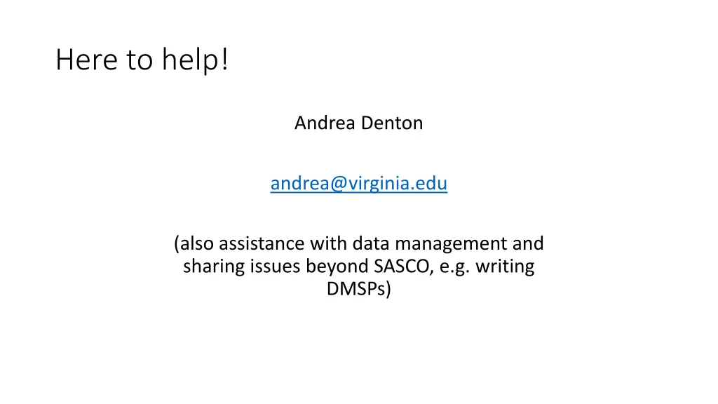 here to help