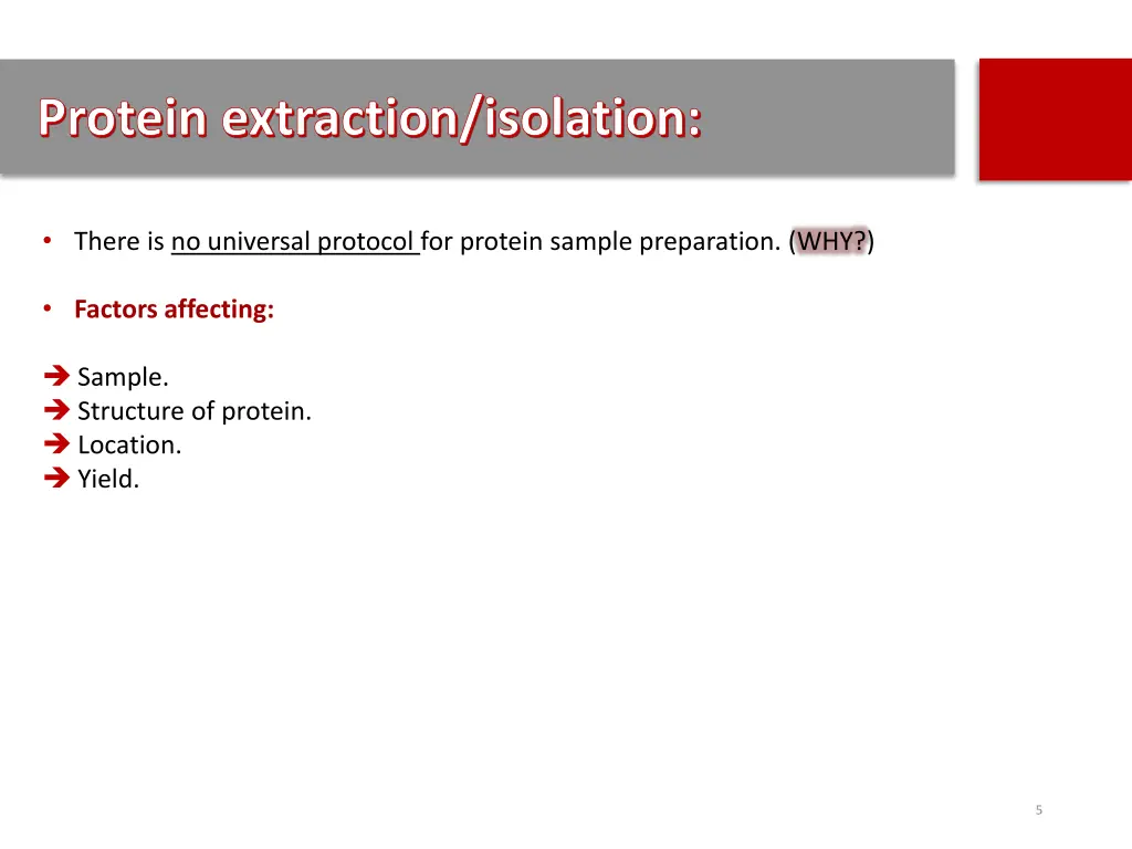 protein extraction isolation