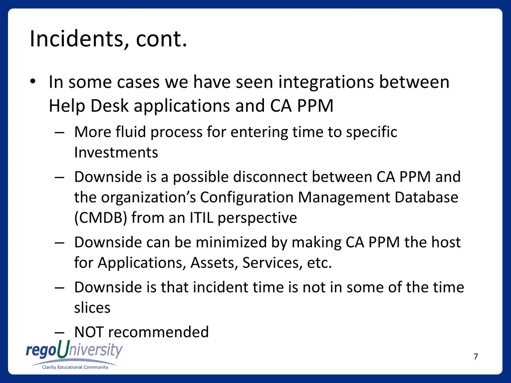 incidents cont