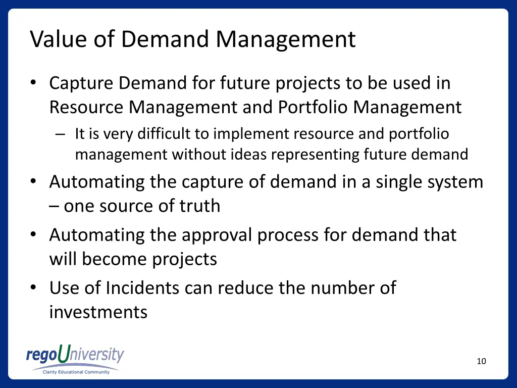 value of demand management