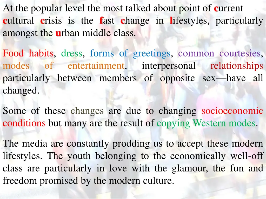 at the popular level the most talked about point