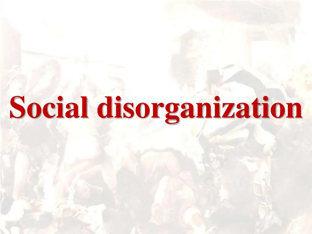 social disorganization
