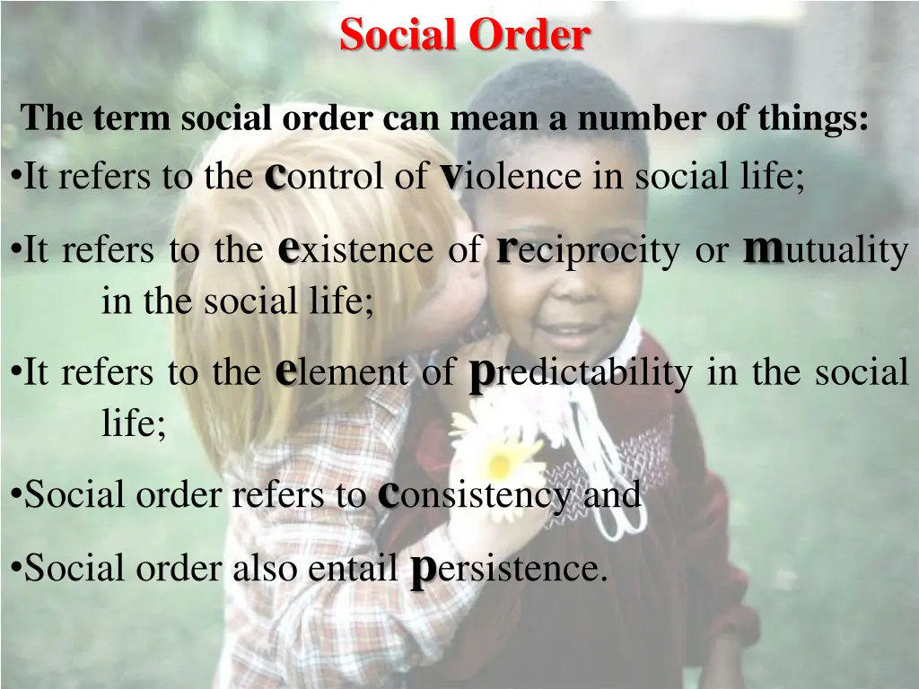 social order