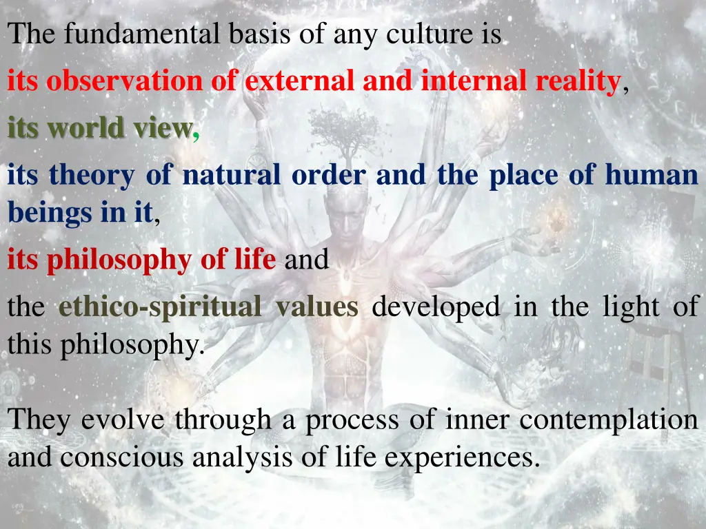 the fundamental basis of any culture