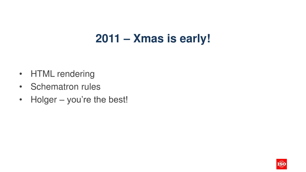 2011 xmas is early