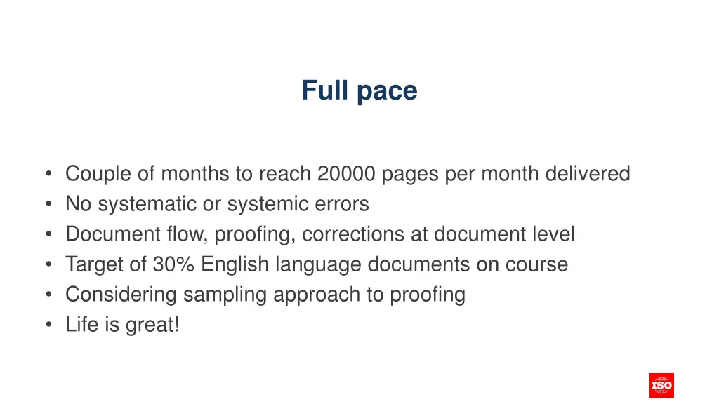 full pace
