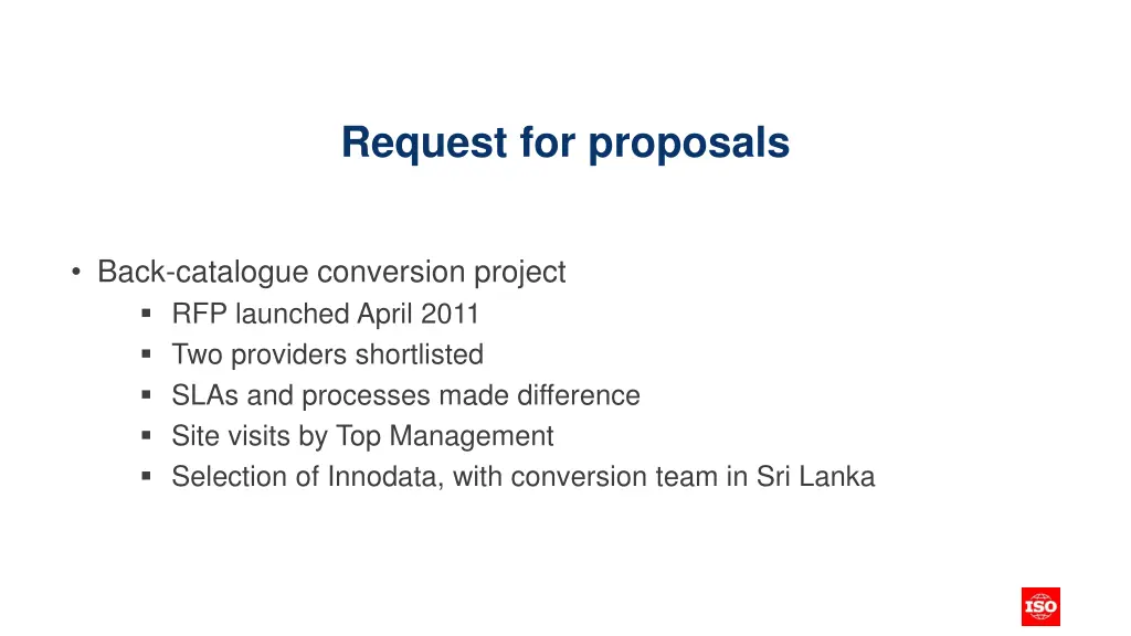 request for proposals