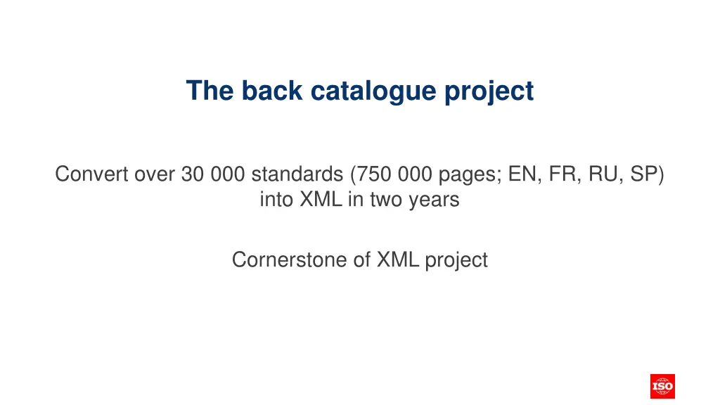 the back catalogue project