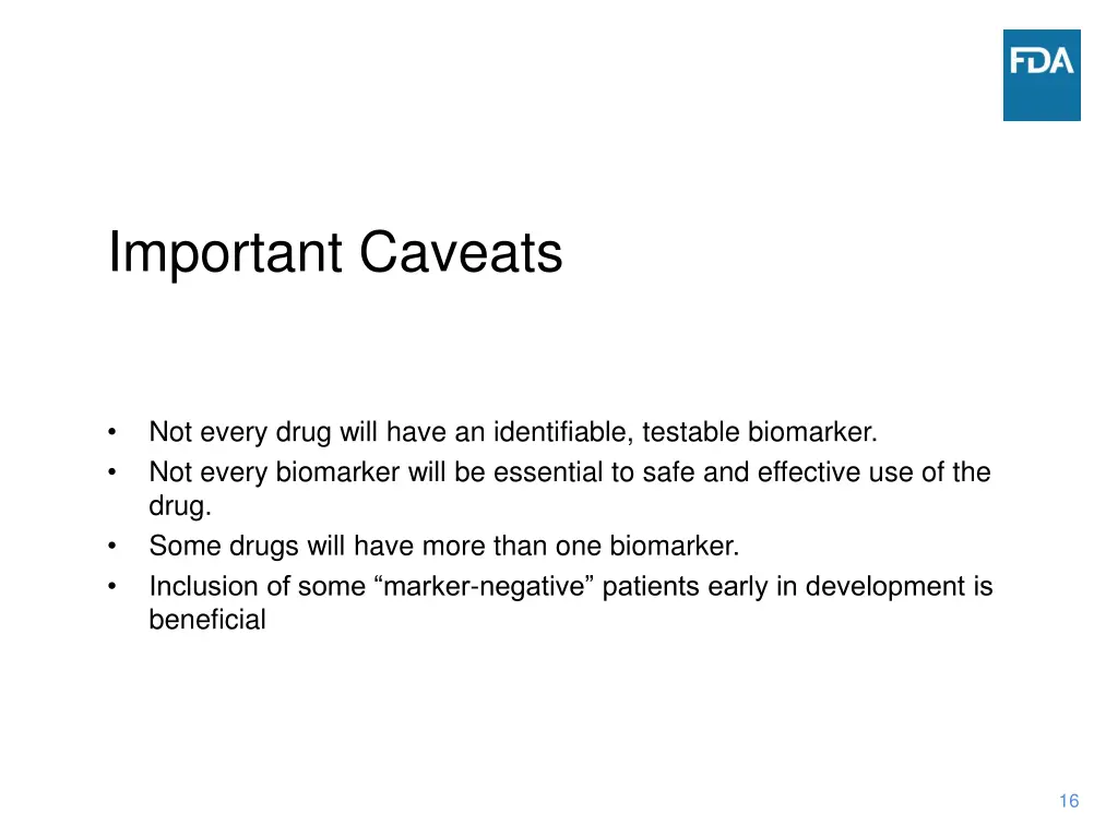 important caveats