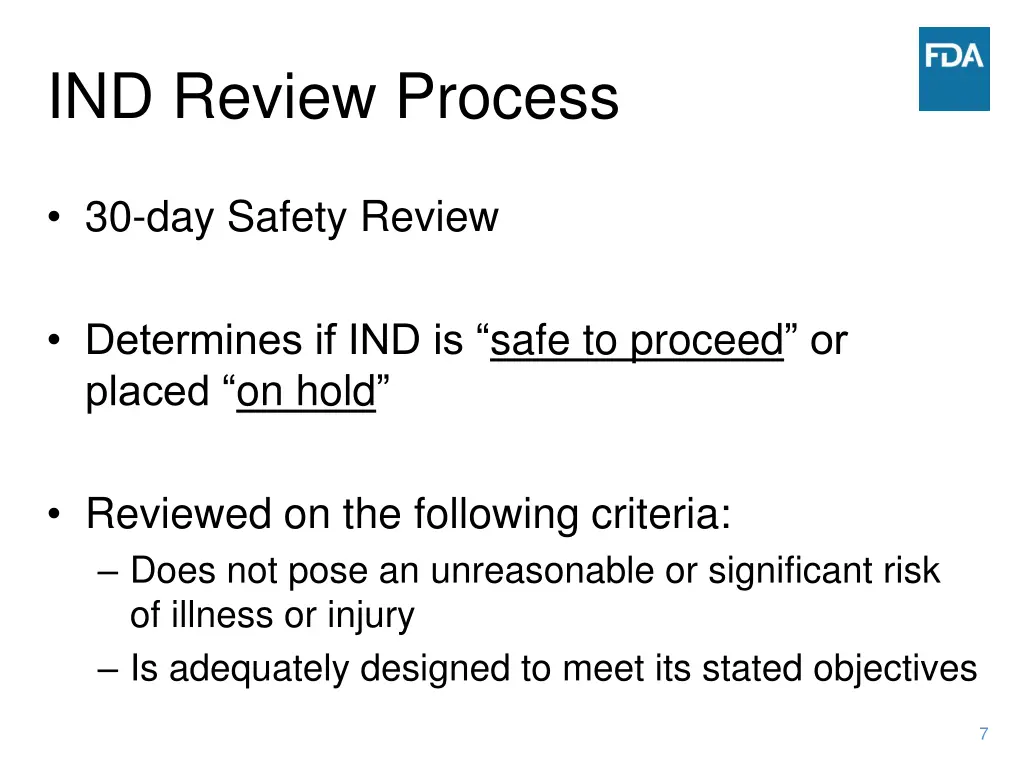 ind review process