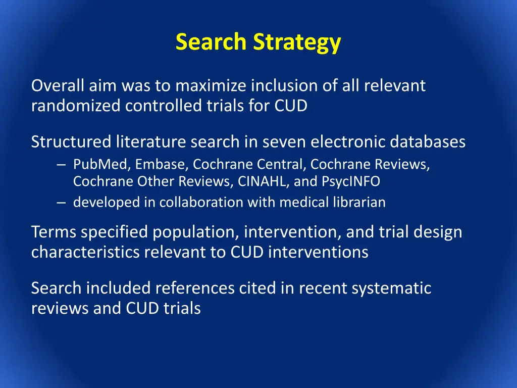 search strategy