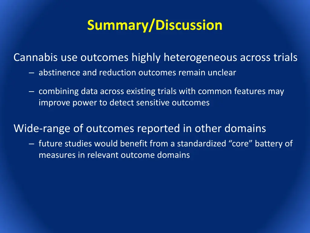summary discussion 1