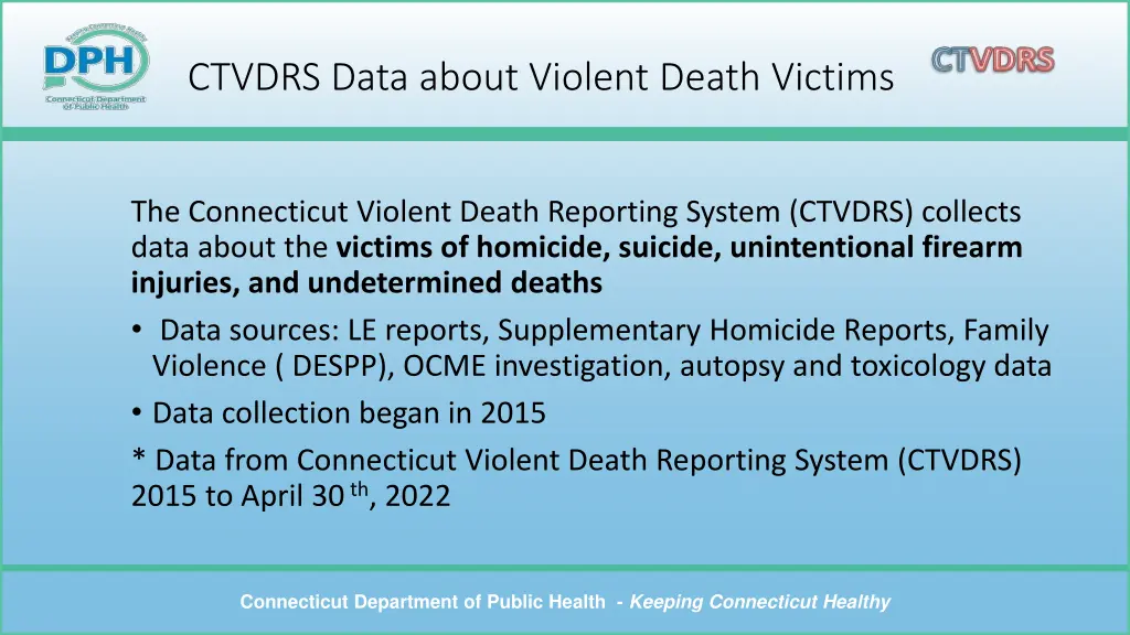 ctvdrs data about violent death victims