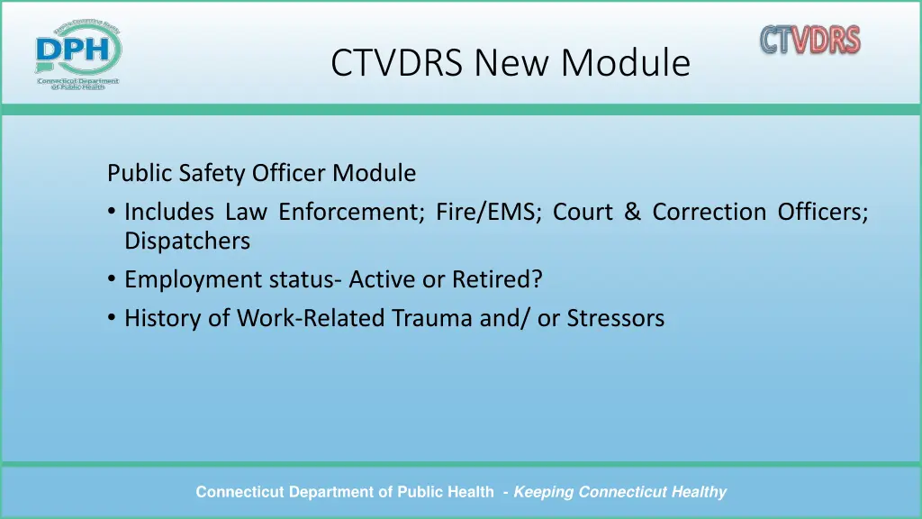 ctvdrs new module