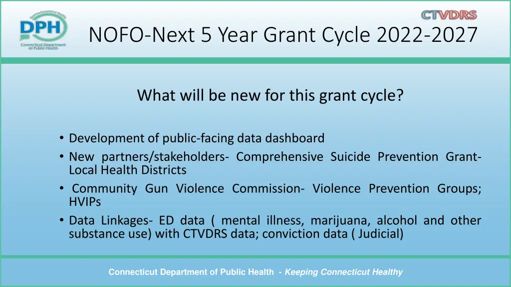 nofo next 5 year grant cycle 2022 2027