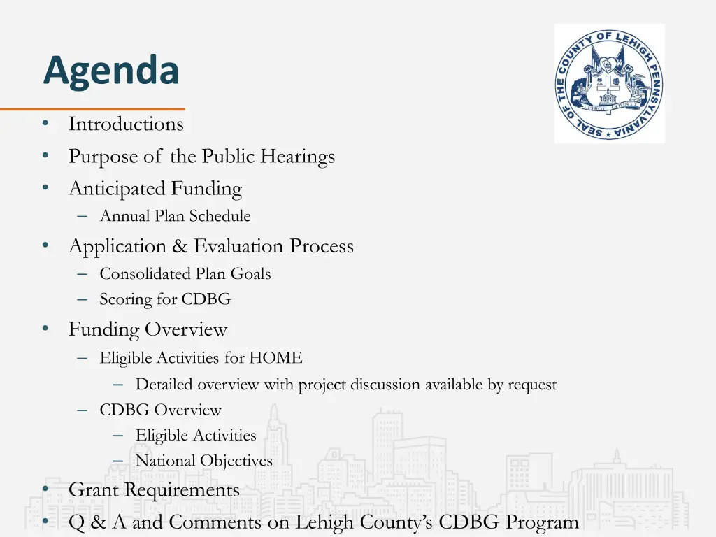 agenda