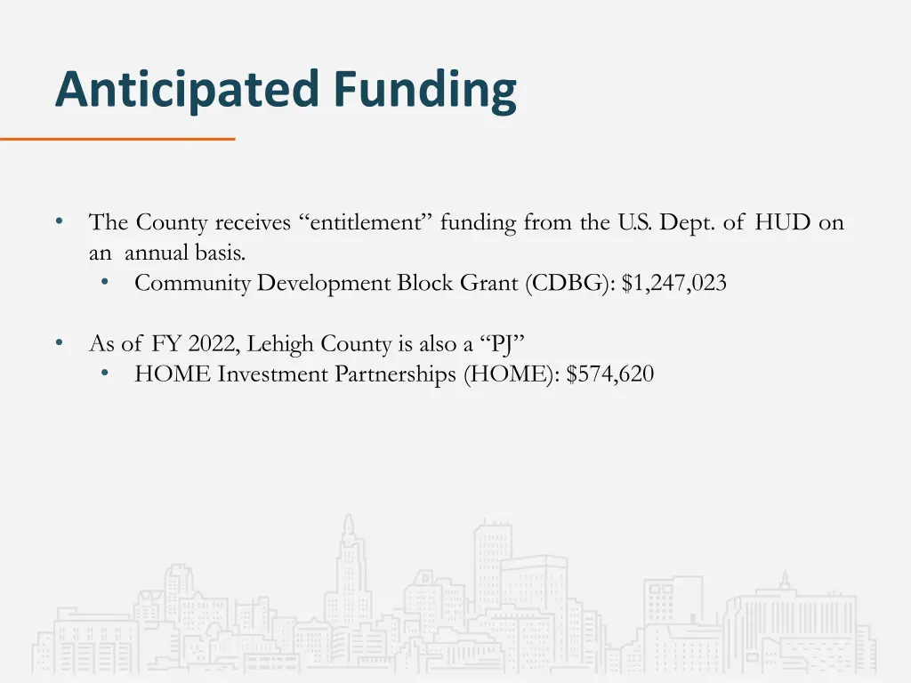 anticipated funding 1