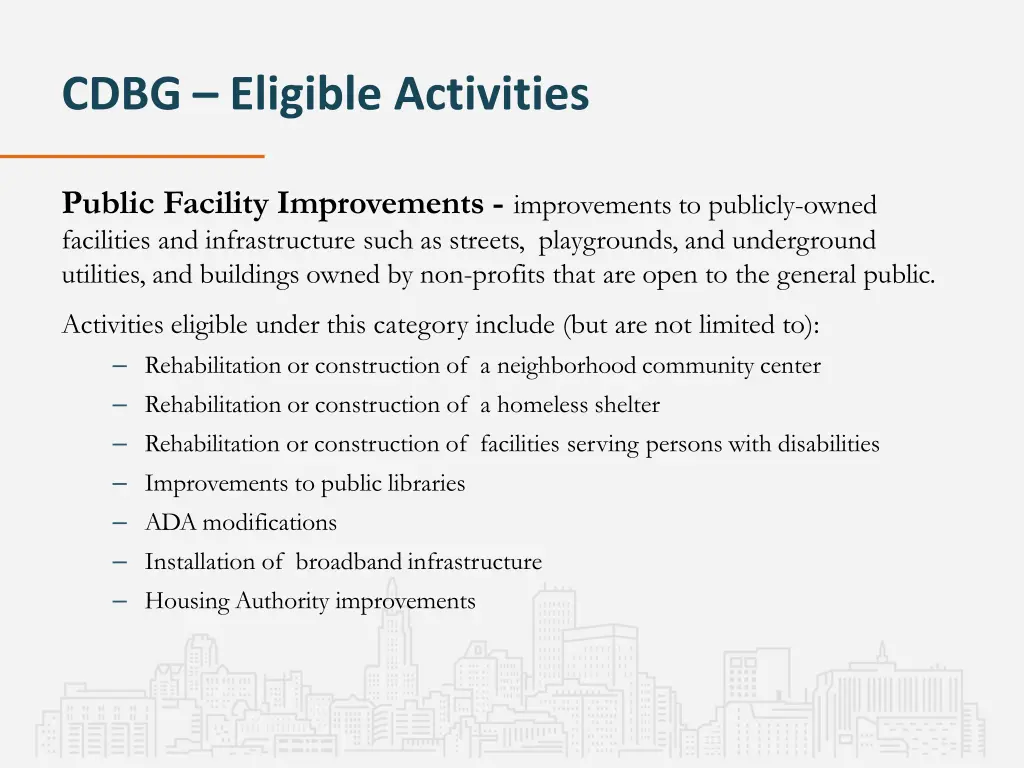 cdbg eligible activities 2