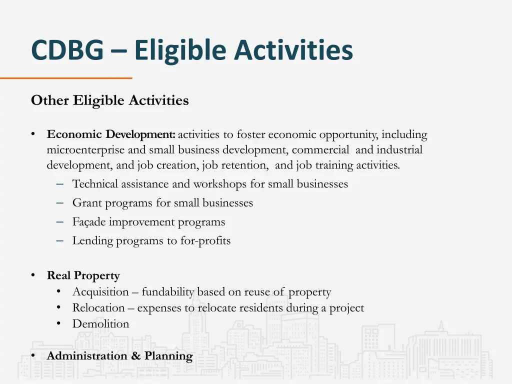 cdbg eligible activities 4