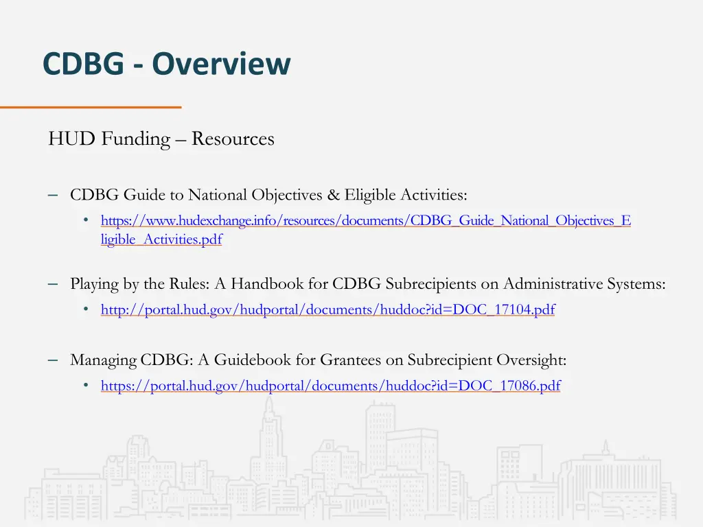 cdbg overview