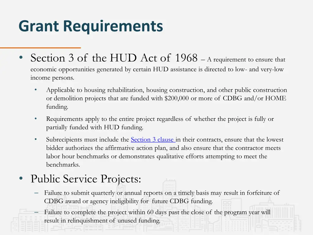 grant requirements 6